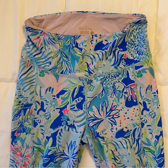 Lilly Pulitzer Pants - Lilly Pulitzer Blue and Green Patterned Leggings